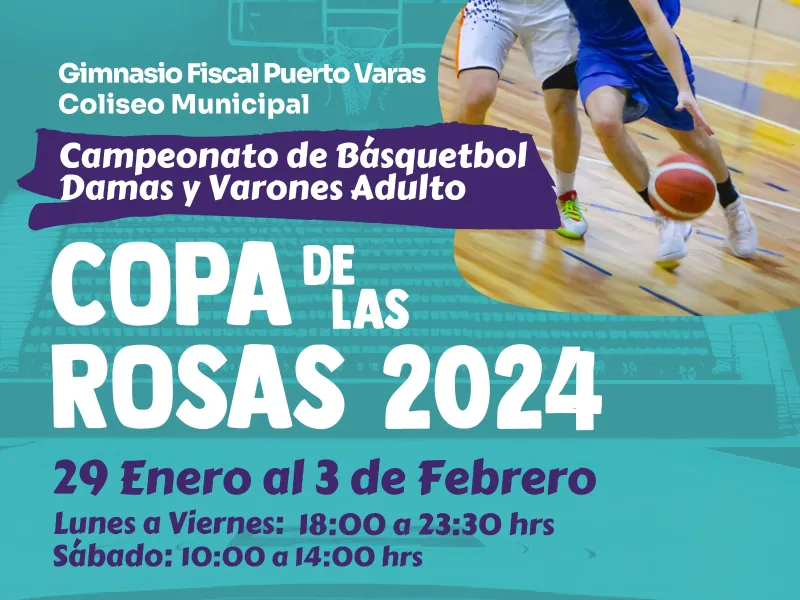Básquetbol: este lunes 29 de enero parte la XXII Copa Ciudad de las Rosas 2024