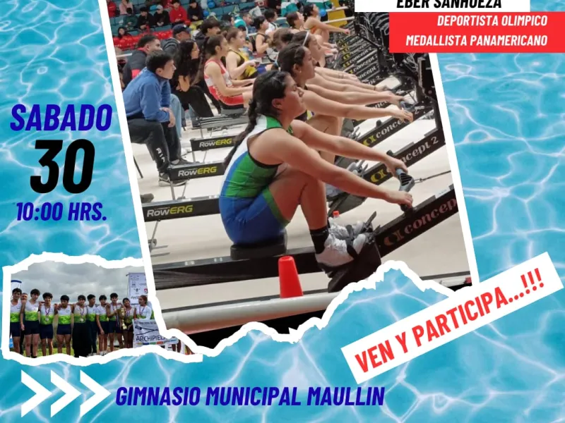 Con presencia del destacado remero Eber Sanhueza, Maullín vivirá su primera clínica de remoergómetro