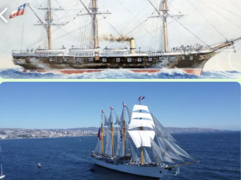 De la nave de Prat al actual buque escuela: la evolución de la Esmeralda en tamaño, tecnología y velocidad