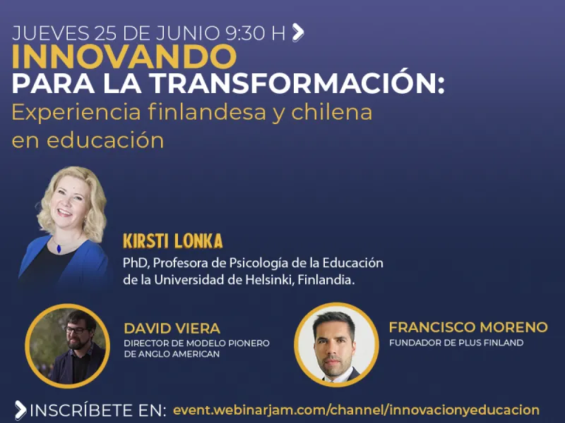 Experiencias y desafíos educativos: Experta finlandesa en educación comparte experiencia con profesores chilenos en la web 