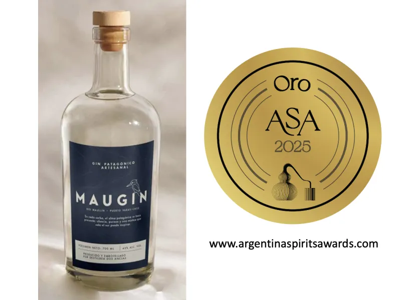 GIN hecho en Puerto Varas “MAUGIN” gana Medalla de Oro en Argentina Spirits Awards