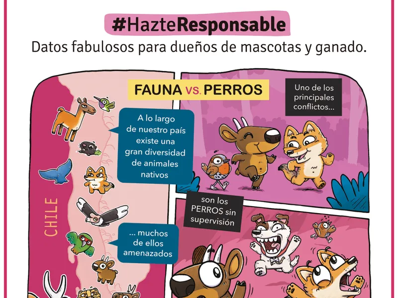 “Hazte Responsable”: Campaña  busca crear conciencia sobre el peligro que implican perros y ganado doméstico dentro de las áreas protegidas