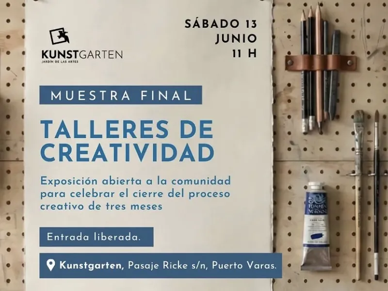 Hoy sábado Kunstgarten será el epicentro del arte, comunidad y música con la muestra final de Talleres Creativos de Puerto Chico