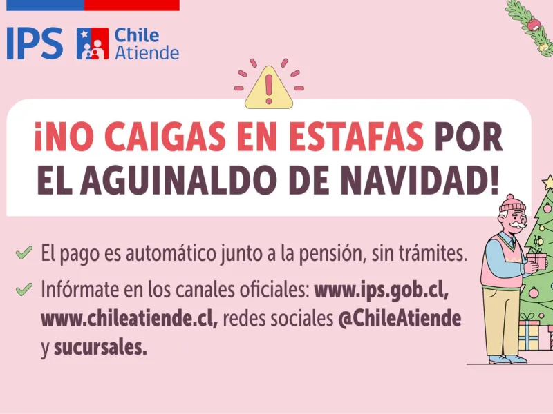 IPS comparte medidas preventivas:  ¡No caigas en estafas por el Aguinaldo de Navidad!