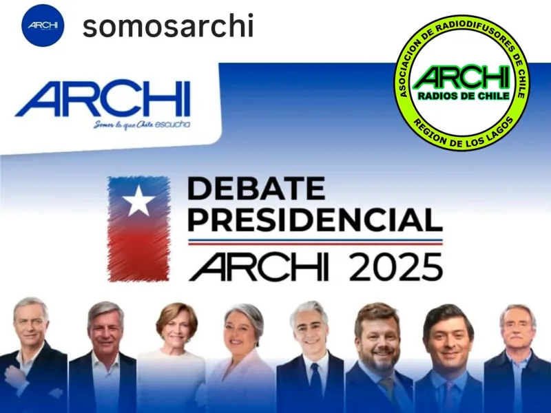 Hoy más de 100 radios de la Región de Los Lagos transmitirán el Debate Presidencial ARCHI - 2025