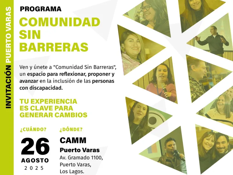 Puerto Varas será escenario de un nuevo encuentro de “Comunidad sin Barreras” para impulsar la inclusión de personas con discapacidad