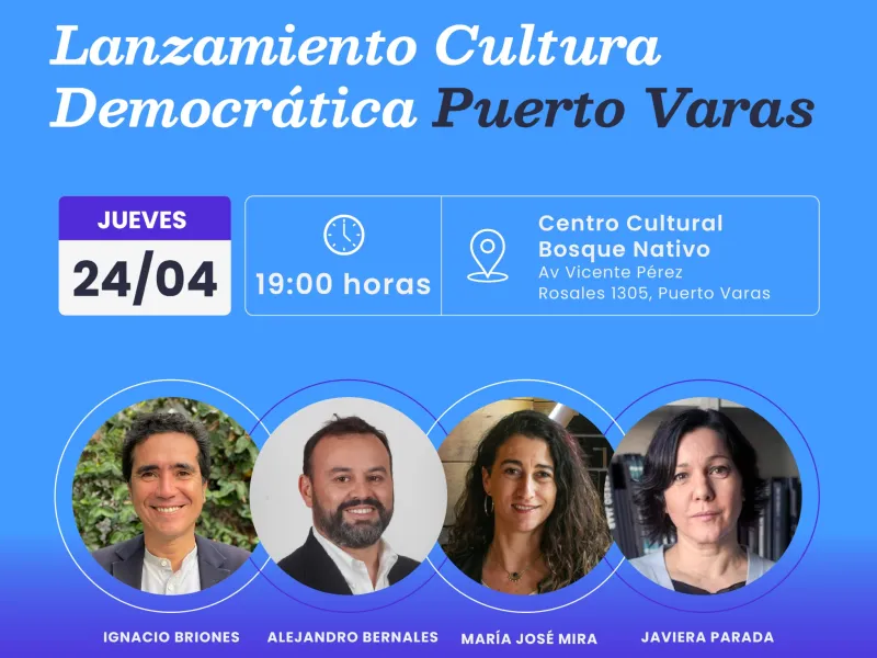 Puerto Varas será sede del lanzamiento del centro de estudios Horizontal: “Cultura Democrática: propuestas culturales para el Chile de hoy”