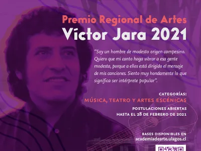 Abren convocatoria a artistas de la Región de Los Lagos para el Premio Víctor Jara
