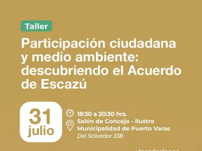 Acuerdo de Escazú en Puerto Varas: jornada gratuita para todas las personas interesadas en el cuidado del medioambiente