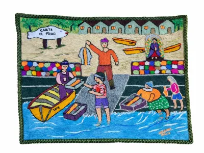 Agrupación Bordadoras de Miramar presenta exposición textil en Centro Cultural Bosque Nativo