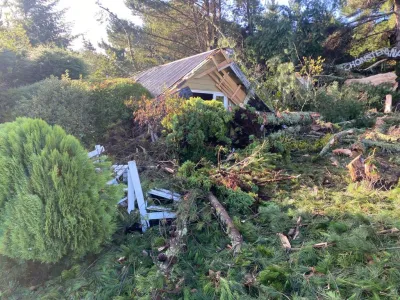 Árbol cayó sobre cabaña lesionando a dos personas en sector La Poza de Puerto Varas
