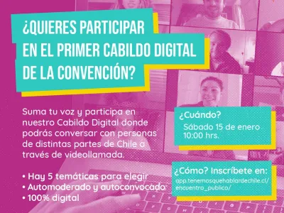 Cabildos Constituyentes: ¿Quieres participar del primer cabildo digital  de la Convención? 