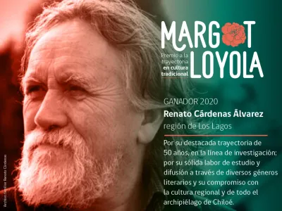 El escritor e investigador Renato Cárdenas fue destacado en la región de Los Lagos: Premio Margot Loyola 2020 reconoce a representantes Aymara, Mapuche y chilote  