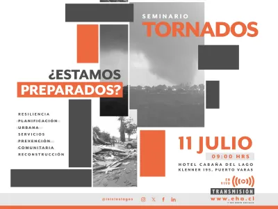 En Puerto Varas se desarrollará el Seminario: "Tornados, ¿estamos preparados?"