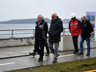 En su reciente visita Presidente Sebastián Piñera inauguró obras de la Ruta 7 en Puerto Montt