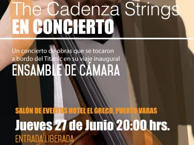 Este Jueves en Hotel Boutique El Greco: "The Candenza Strings, en Concierto", reviviendo los últimos instantes del Titanic