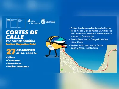 Este sábado y domingo habrá cortes de calles en el marco de la Corrida Familiar Rumbo a los Juegos Panamericanos y Parapanamericanos 2023