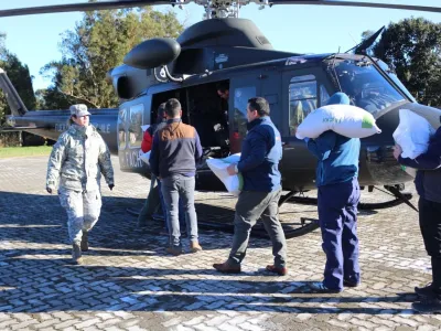 FACH realizó exitoso puente aéreo en alta cordillera de la región de Los Lagos