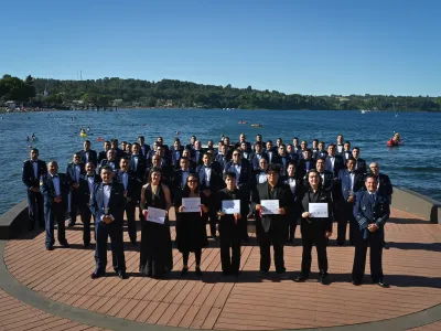 Fach reconoció a músicos invitados que integraron la Banda Sinfónica durante la realización de las 57ª Semanas Musicales de Frutillar