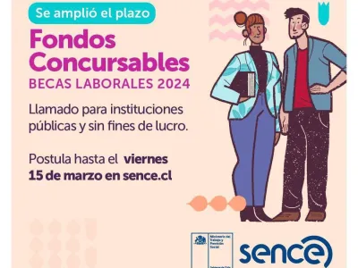 Hasta el 15 de Marzo se recibirán las postulaciones a los Fondos Concursables Becas Laborales de Sence