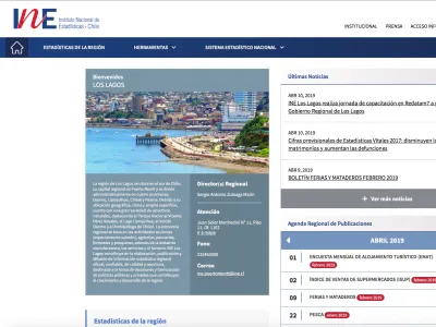 INE actualiza su portal web de la Región de Los Lagos