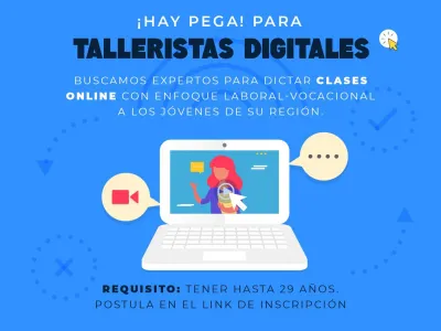 INJUV financia a talleristas online en temáticas laborales/vocacionales
