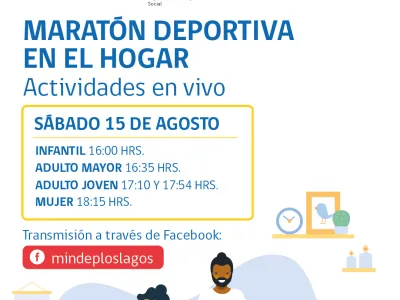 Mindep e IND invitan a la comunidad a participar en el evento online Maratón deportiva en el hogar