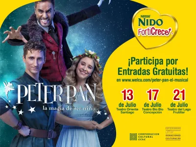 Musical Peter Pan se presentará gratuitamente en Teatro del Lago de Frutillar
