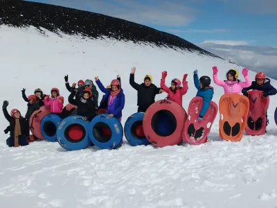 Niños de Los Muermos disfrutaron con su visita al Volcán Osorno
