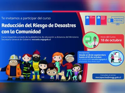 ONEMI y SEGEGOB desarrollarán curso “Reducción del Riesgo de Desastres con la Comunidad”