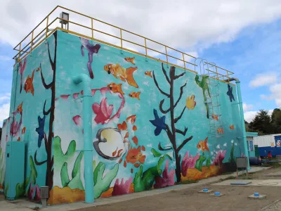 Pintura ganadora en Concurso de Arte fue plasmada en Estanque de Tormenta de Essal en Puerto Varas