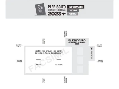 Plebiscito 2023: Horario de Funcionamiento de Mesas Electorales y Facsímil de Votación