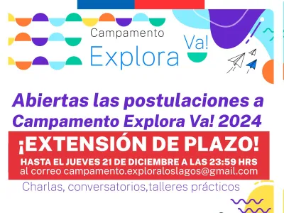 Se amplió plazo para postular a Campamento Explora Va! 2024