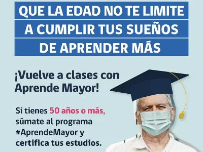 Volver a clases y concluir sus estudios de educación básica para fines laborales ahora es posible con el programa Aprende Mayor